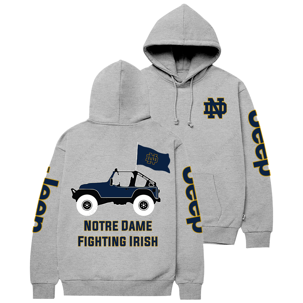 Notre Dame Fighting Irish Football Jp Casual Hoodie