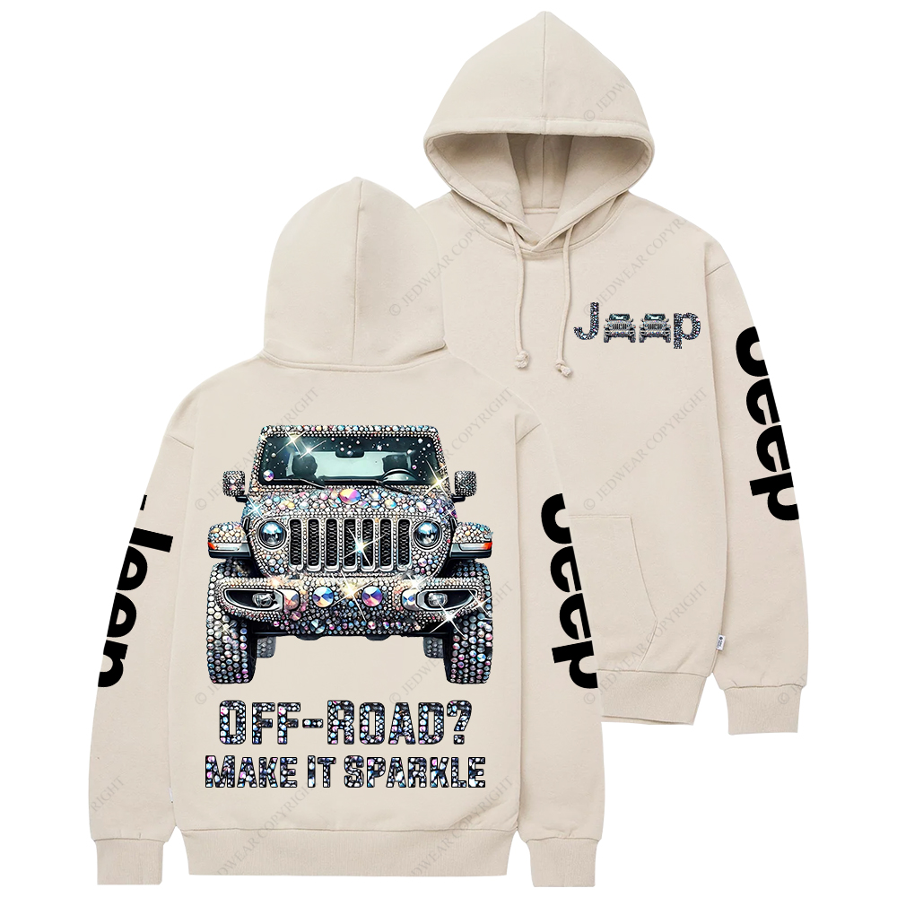 Bling Sparkle Rhinestone Car Glam Girl Jp Casual Hoodie