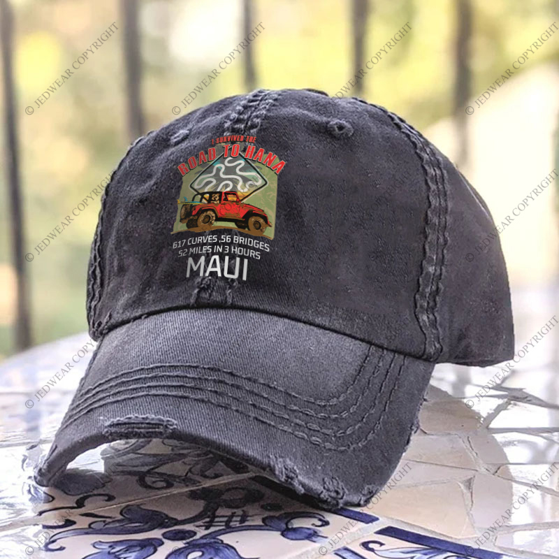 I Survived The Road To Hana Curves Jp Baseball Cap