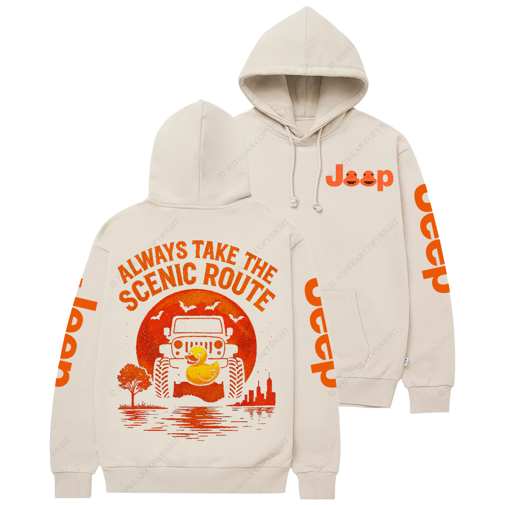 Duck Always Take The Scenic Route Jp Casual Hoodie
