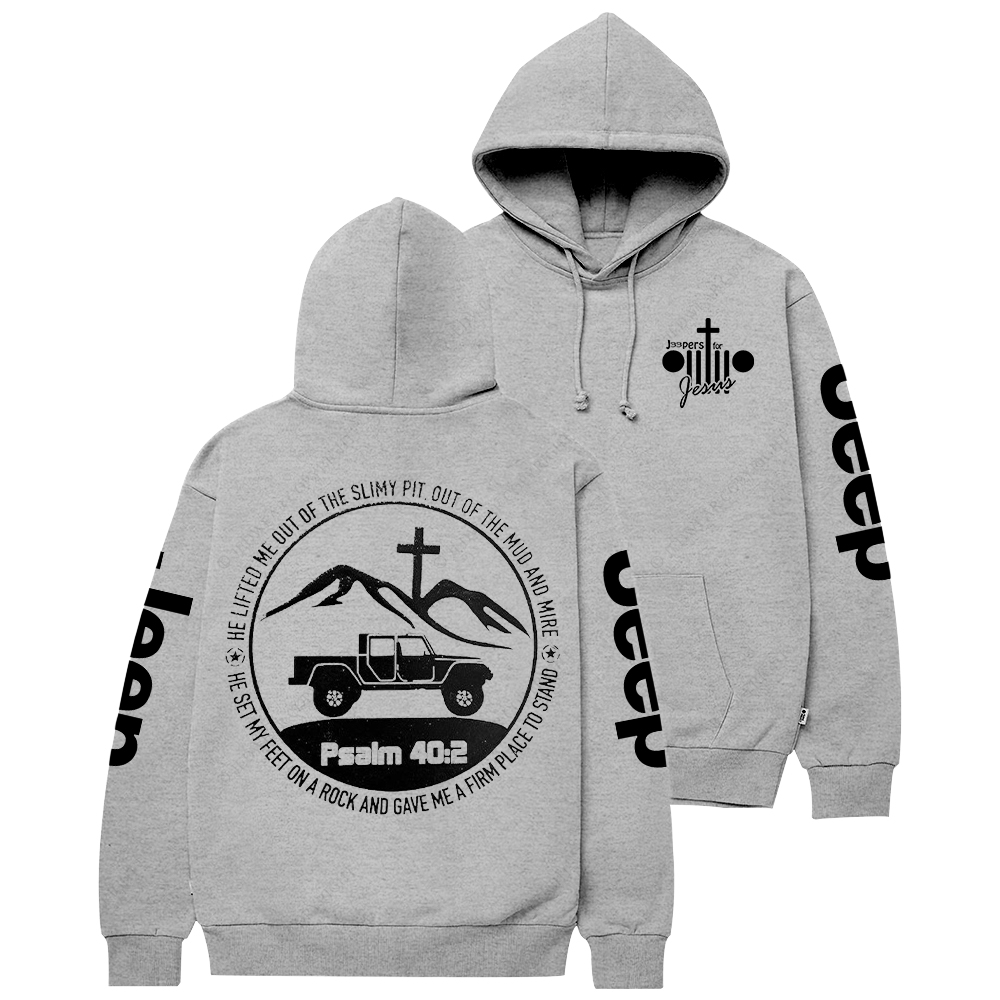 Religion Jesus The Lifted Me Out Of The Slimy Pit Psalm 40:2 Jp Casual Hoodie