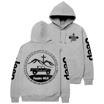 Religion Jesus The Lifted Me Out Of The Slimy Pit Psalm 40:2 Jp Casual Hoodie