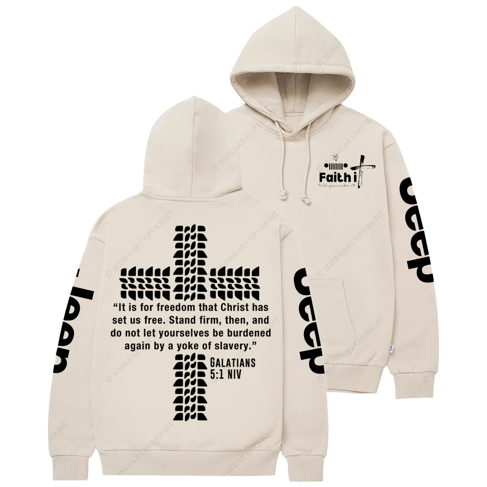 Faith Galatians 5:1 niv Religion Jesus Jp Casual Hoodie