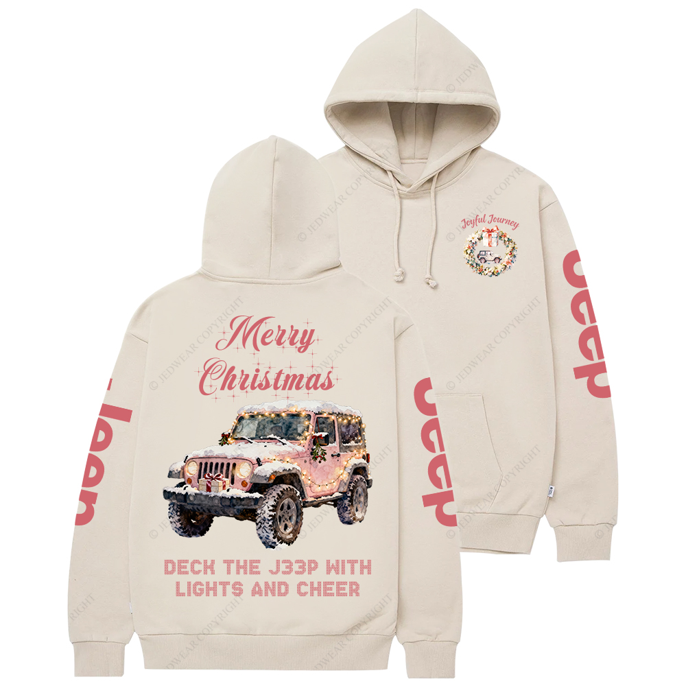 Deck The J33p With Lights And Cheer Merry Christmas Jp Casual Hoodie