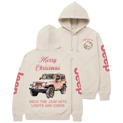 Deck The J33p With Lights And Cheer Merry Christmas Jp Casual Hoodie
