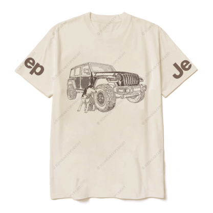 The Puppy Sits Next To The Off-Road JP T-Shirt