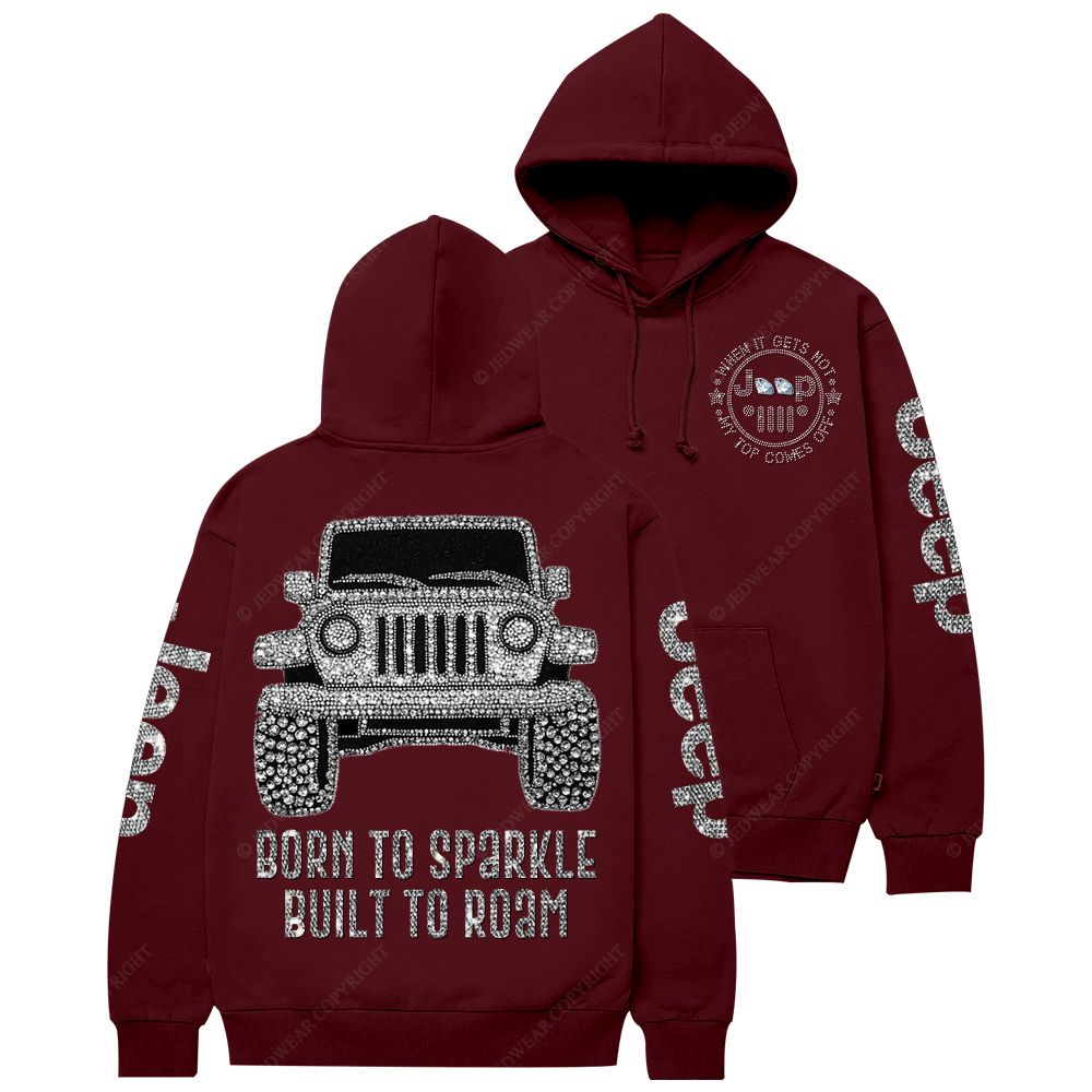Bling Car Born To Sparkle Built To Roam Jp Casual Hoodie
