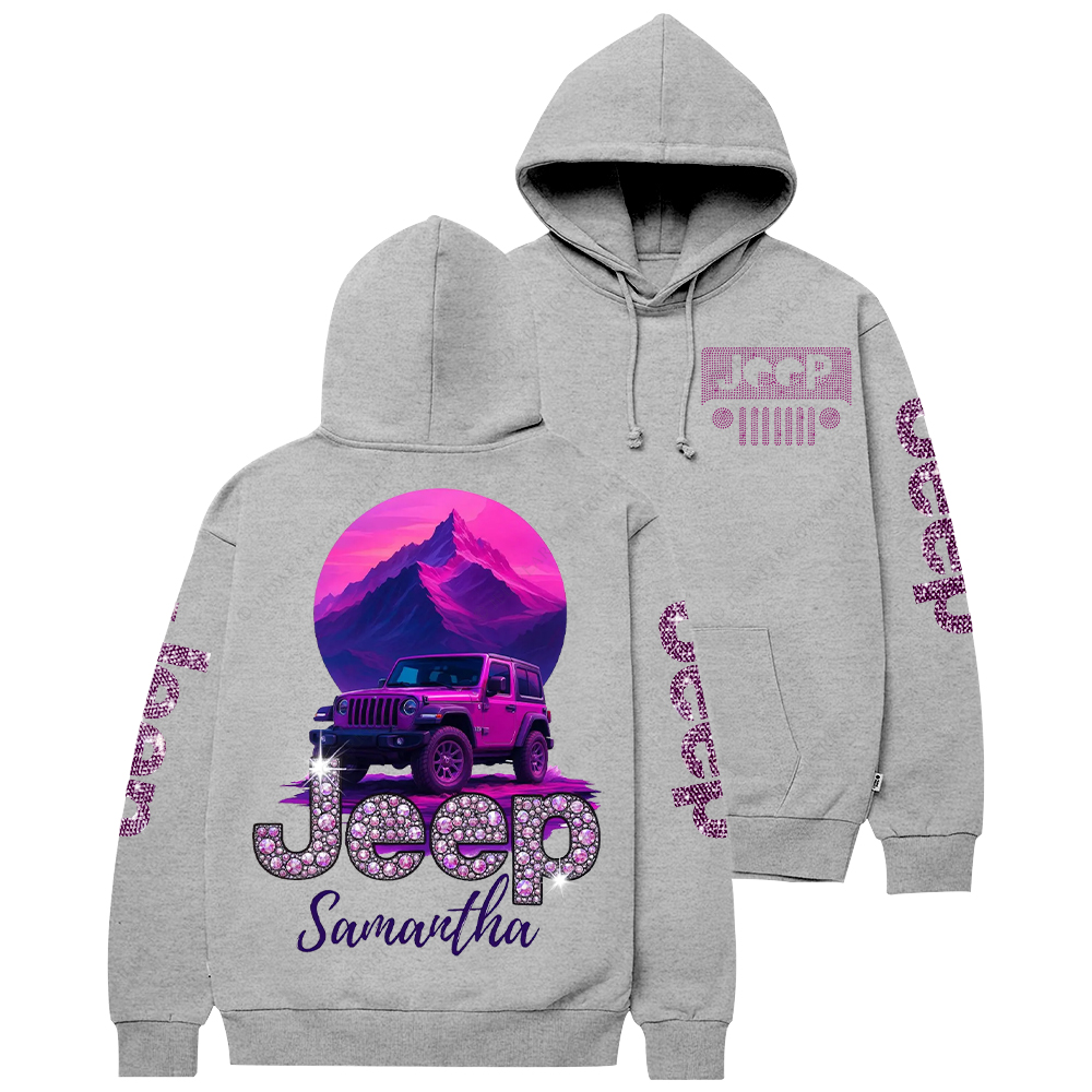 Bling Car Purple Samantha Jp Casual Hoodie