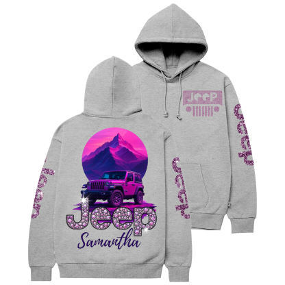 Bling Car Purple Samantha Jp Casual Hoodie