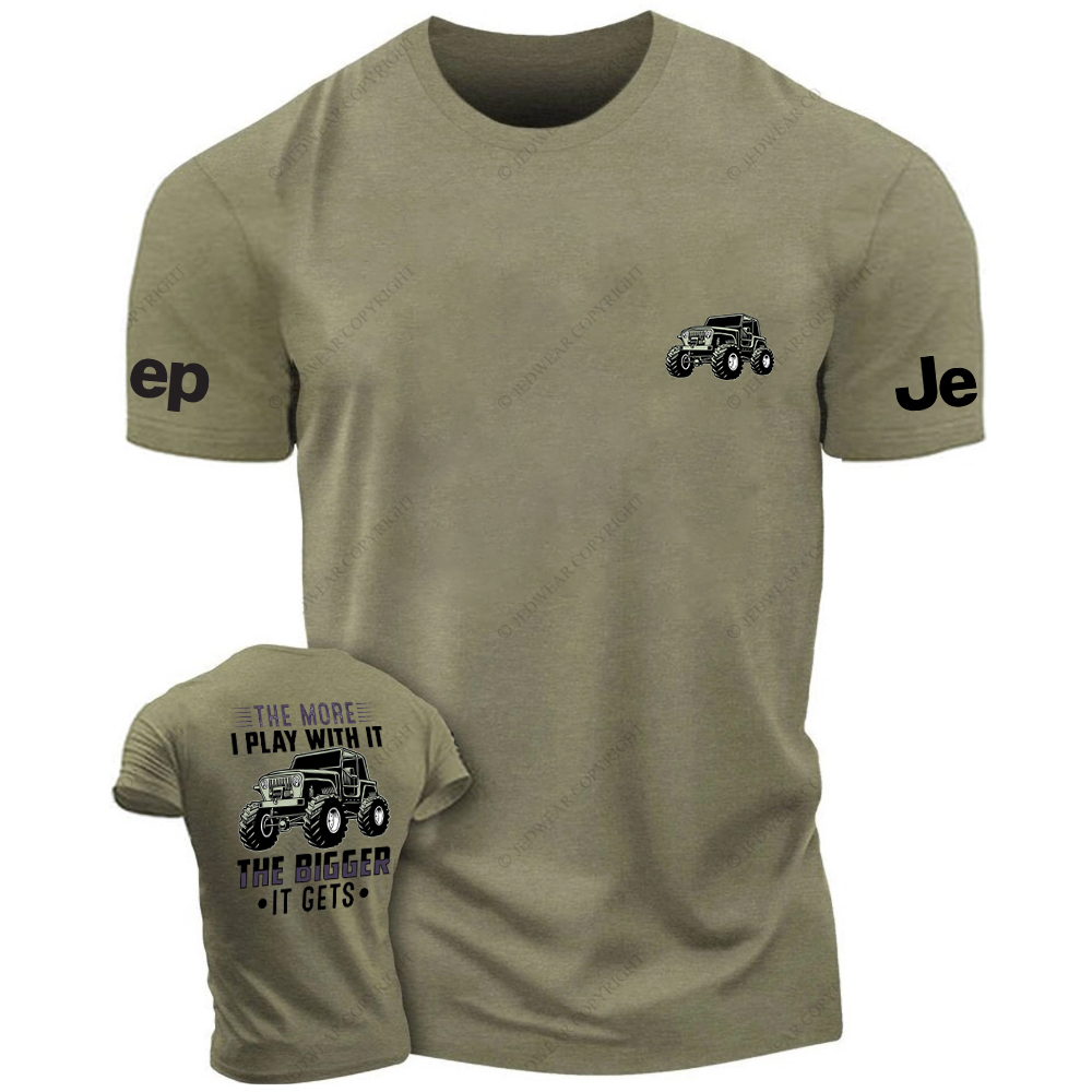 The More I Play With It The Bigger It Gets Front And Rear Design JP T-Shirt