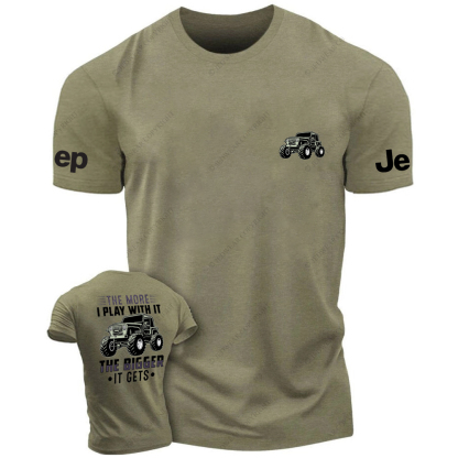 The More I Play With It The Bigger It Gets Front And Rear Design JP T-Shirt
