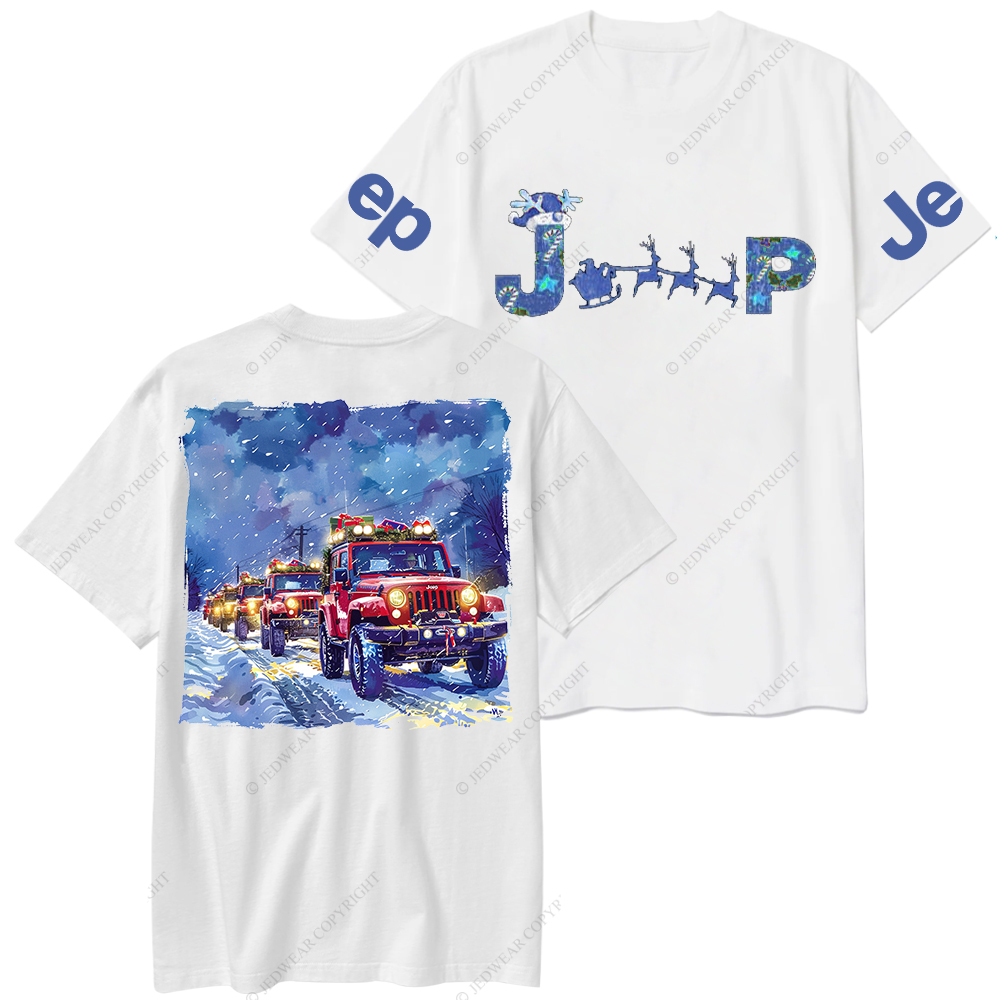 Blue Car Merry Christmas Jp T-Shirt
