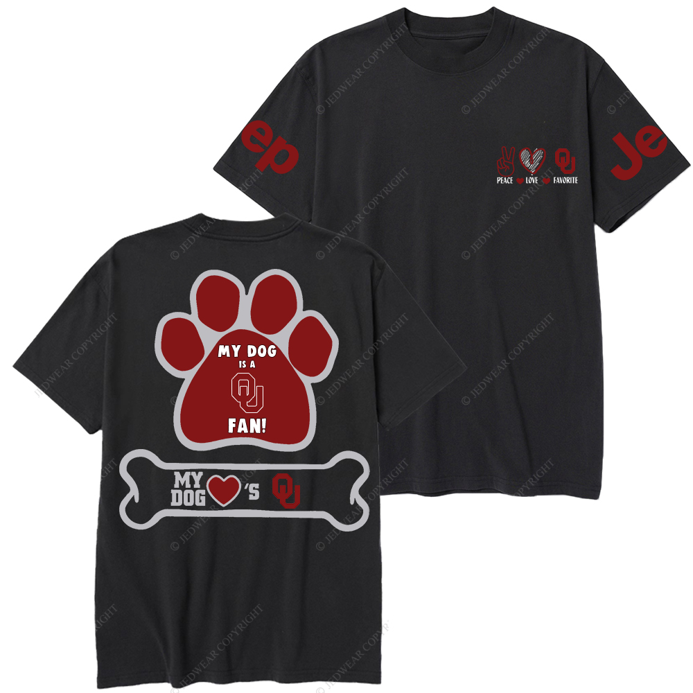 Oklahoma Sooners Paw Print Jp T-Shirt