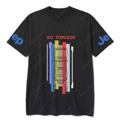 Go Topless Top View Of Car Tire Tracks JP T-Shirt