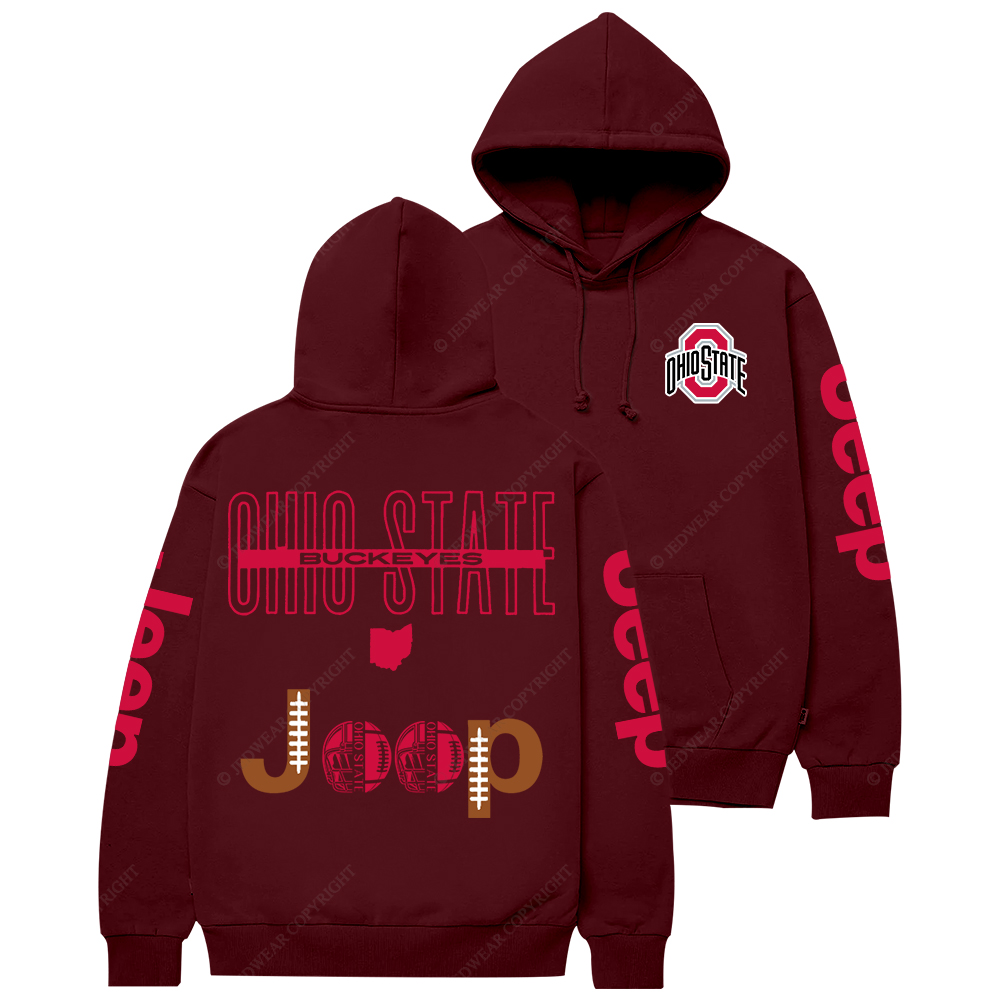Buckeyes The Ohio State University Football Jp Casual Hoodie