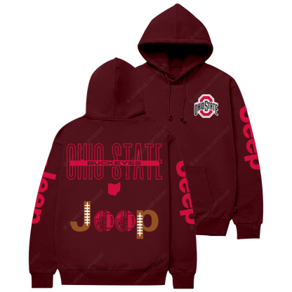 Buckeyes The Ohio State University Football Jp Casual Hoodie
