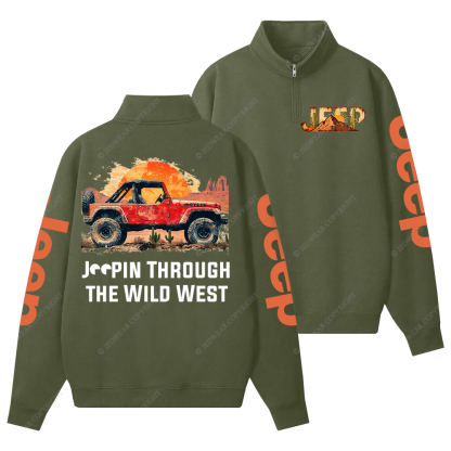 Through The Wild West Jp Half-Zip Jacket Sweatshirt