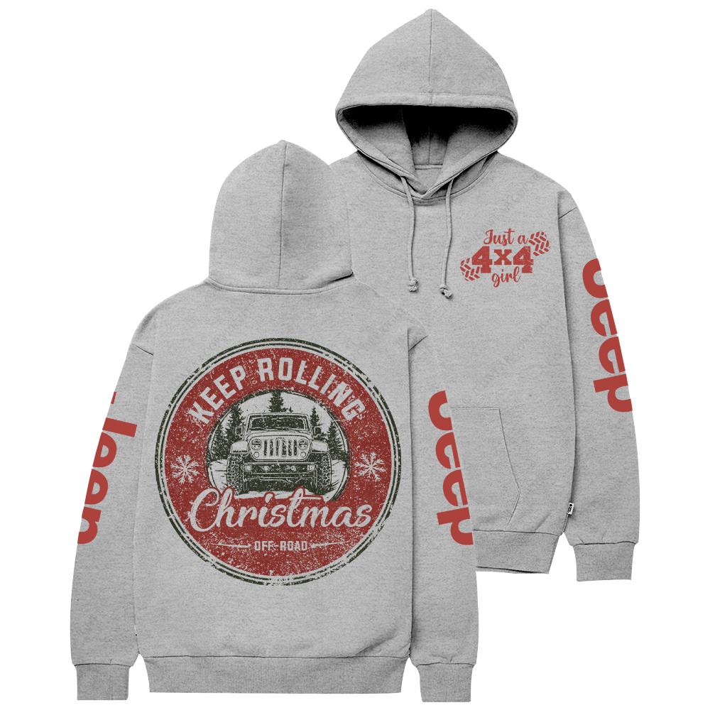 Keep Rolling Christmas Off-Road Jp Casual Hoodie