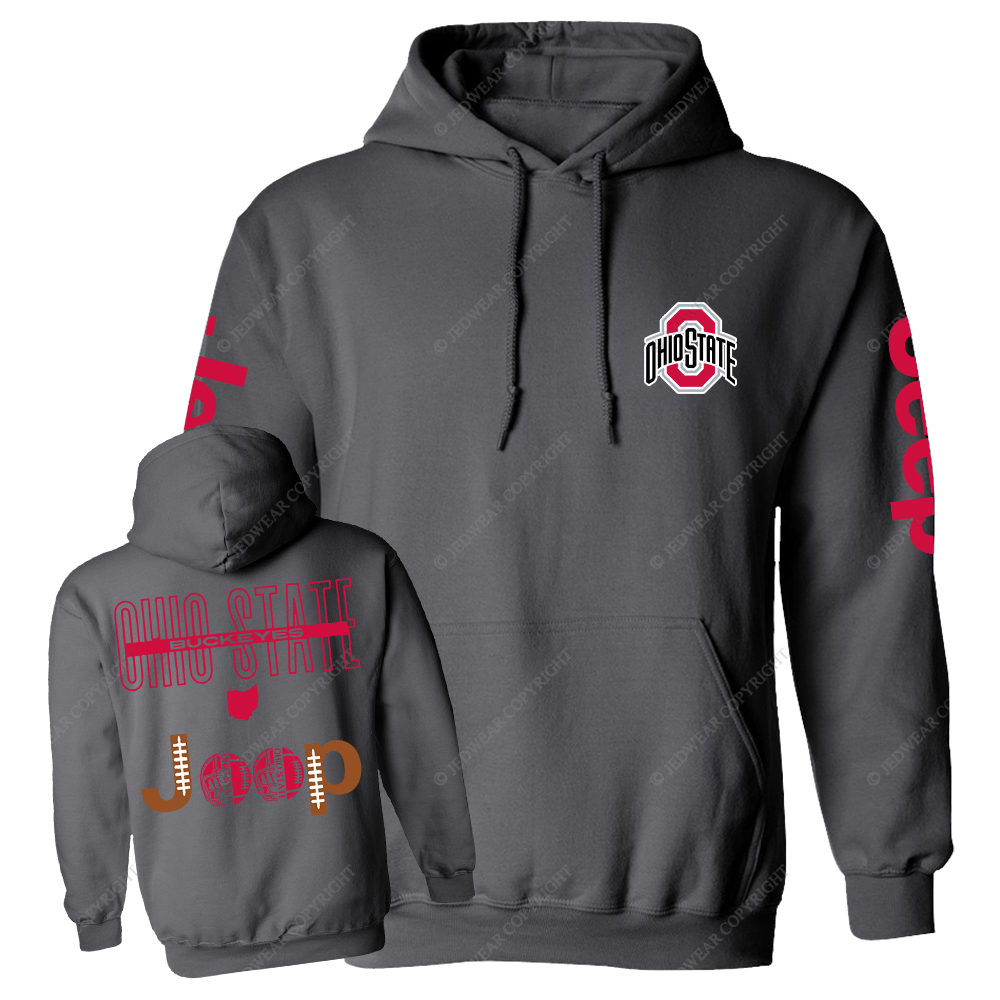 Buckeyes The Ohio State University Football Jp Casual Hoodie