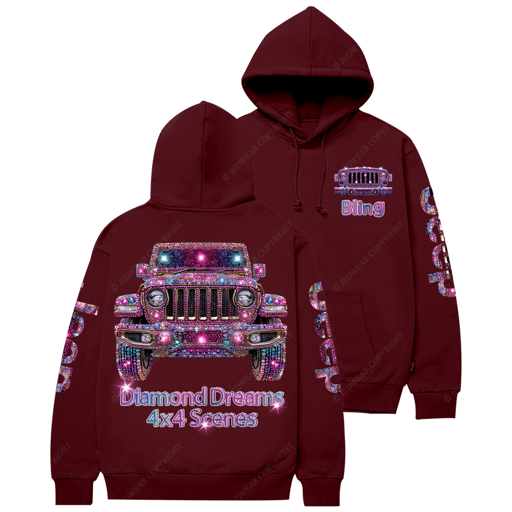 Colorful Bling Sparkle Rhinestone Jp Casual Hoodie