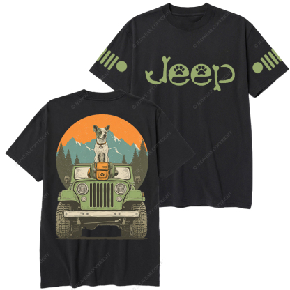 Pet Dog With Car Jp T-Shirt