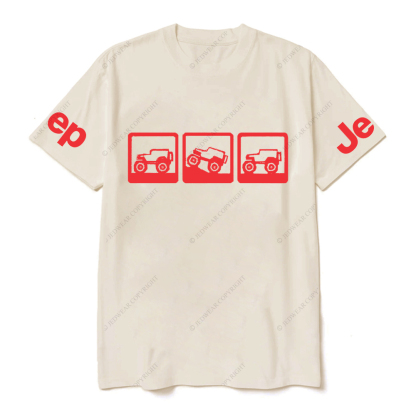 The Car Is Driving On Three Different Road Conditions JP T-Shirt
