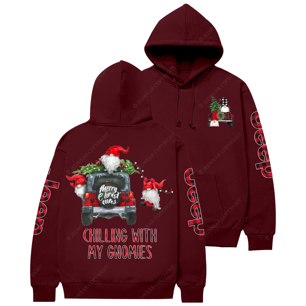 Chilling With My Gnomies Christmas Jp Casual Hoodie