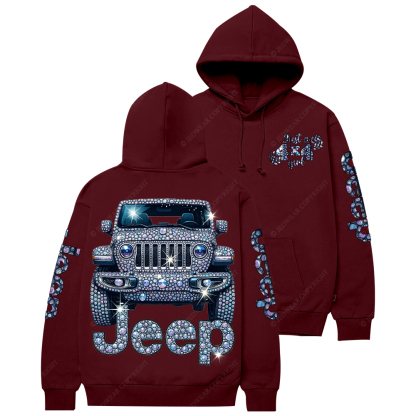 Bling Sparkle Rhinestone Car Just A Girl Jp Casual Hoodie