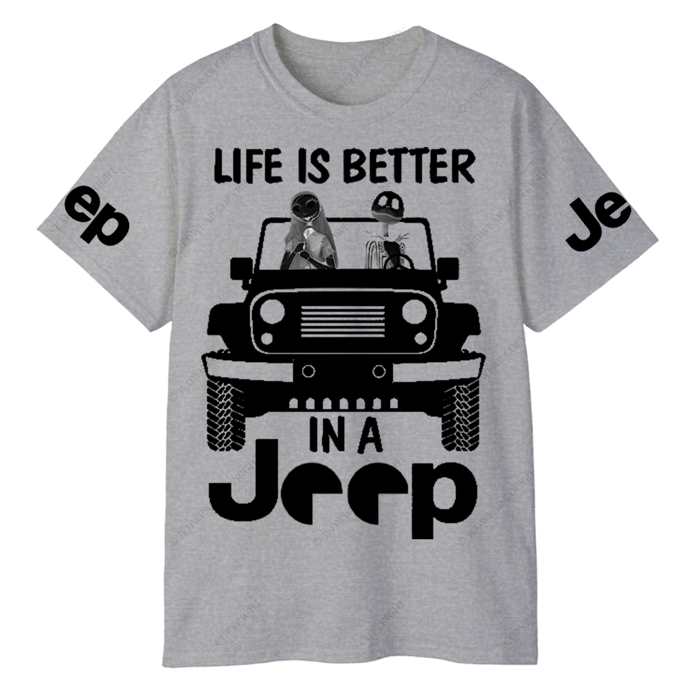Sally And Jack Bust Life Is Better In A Car Jp T-Shirt