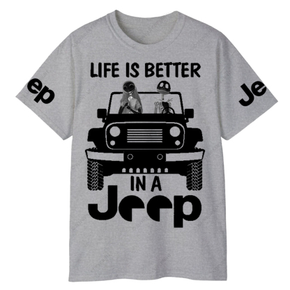 Sally And Jack Bust Life Is Better In A Car Jp T-Shirt