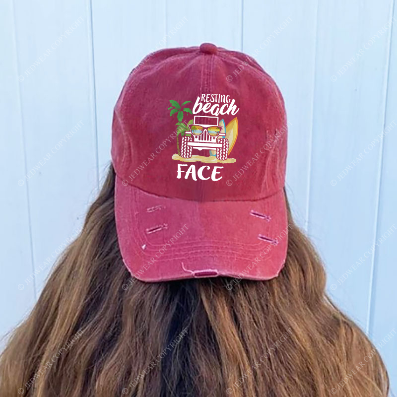 Resting Beach Face Surf Jp Baseball Cap