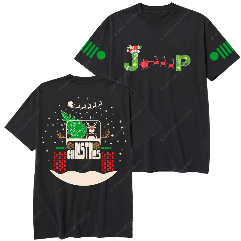 Reindeer Off Road Car Christmas Jp T-Shirt