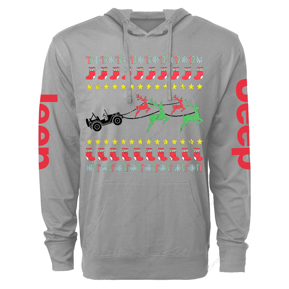 Ugly Merry Christmas Jp Oversized Lightweight Hoodie   