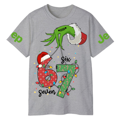 Viral Six Seven Christmas Meme Funny Internet Joke  Jp T-Shirt