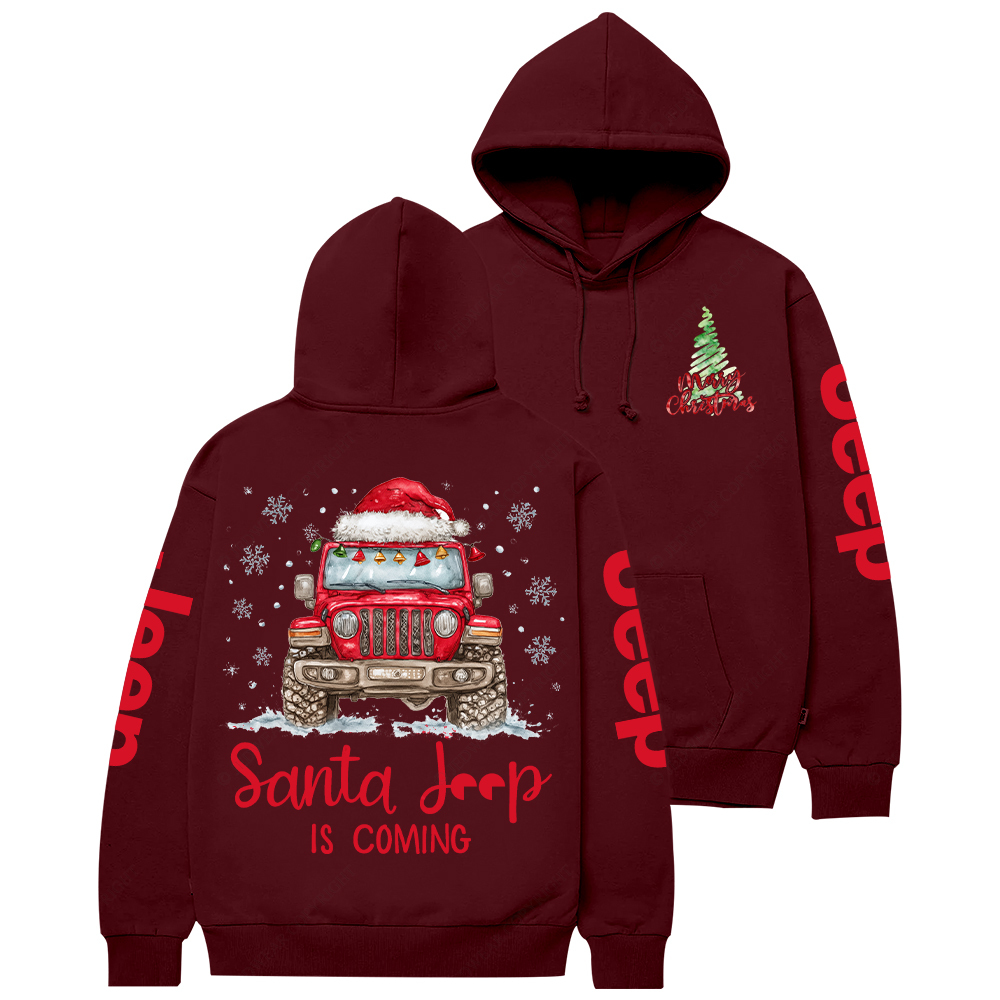 Santa Car Is Coming Merry Christmas Jp Casual Hoodie