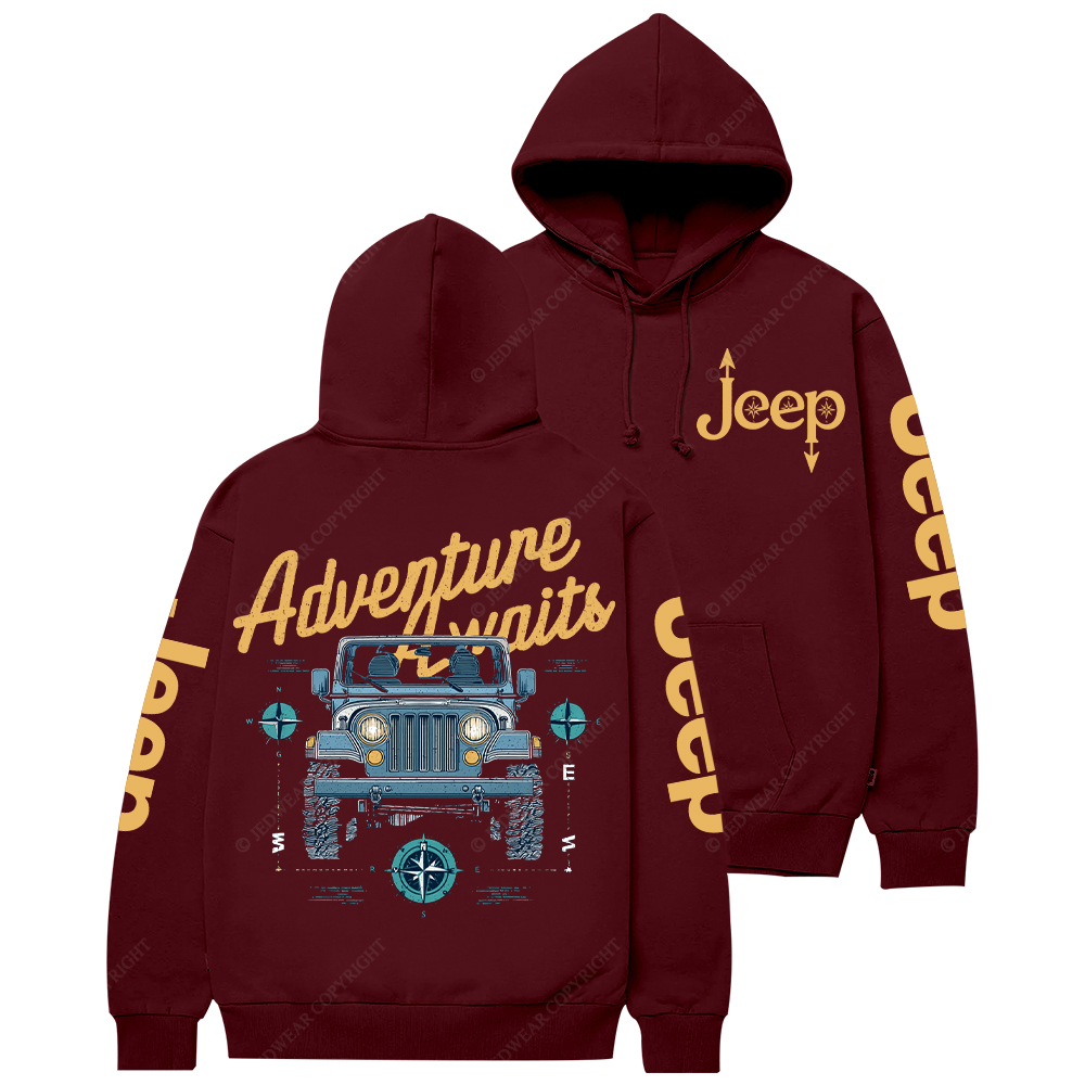 Adventure Awaits  Compass Jp Casual Hoodie