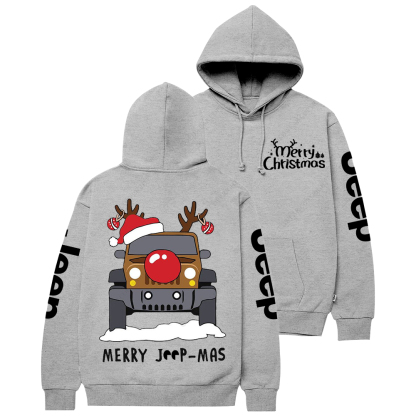 Merry Christmas Funny Reindeer Driving Jp Casual Hoodie