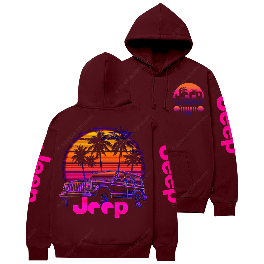Palm Trees Beach Jp Casual Hoodie
