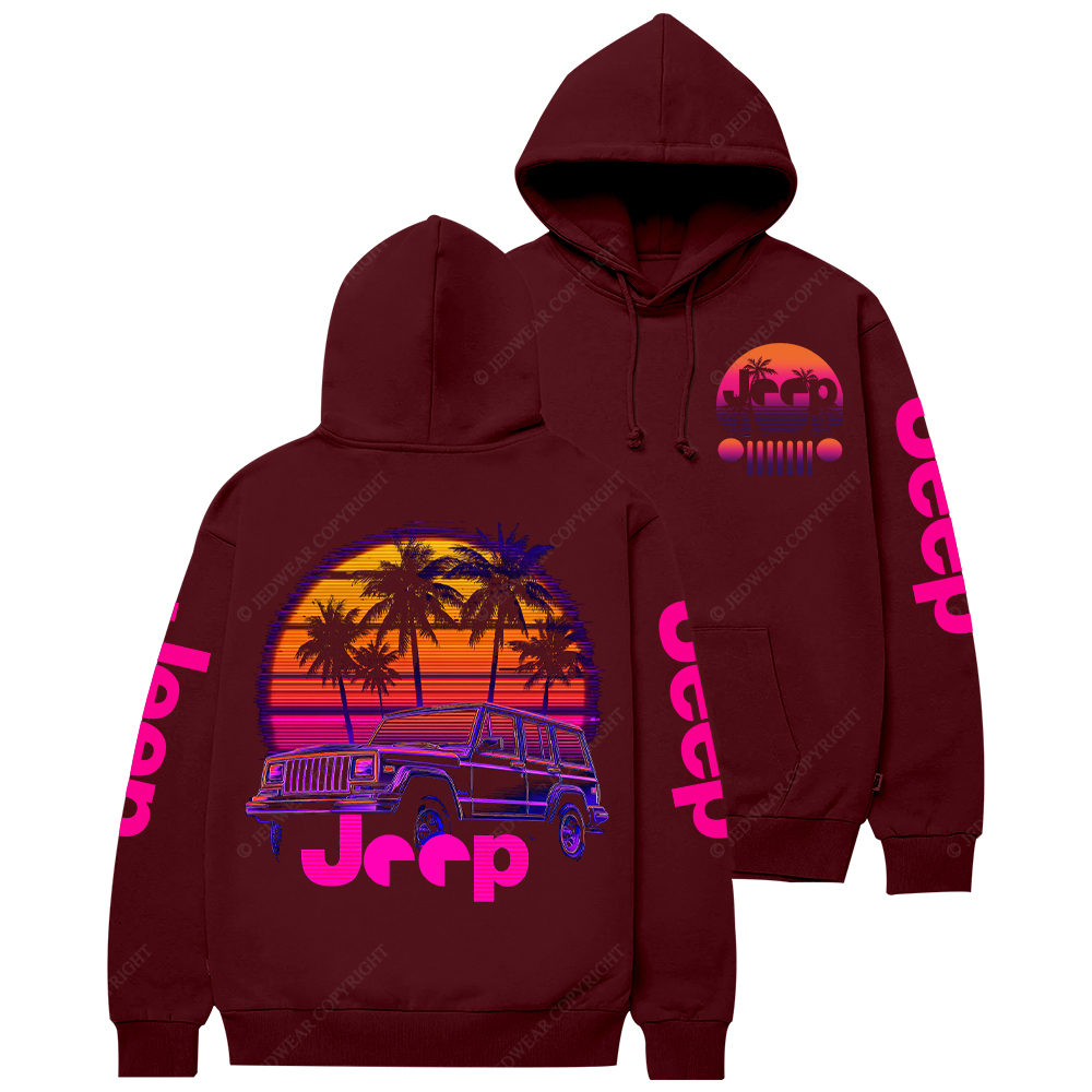 Palm Trees Beach Jp Casual Hoodie