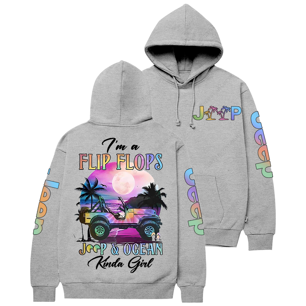 I'm A Flip Flops Car Ocean Kinga Girl Jp Casual Hoodie