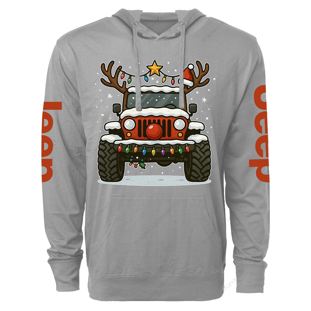 Off-Road Merry Christmas Jp Oversized Lightweight Hoodie   