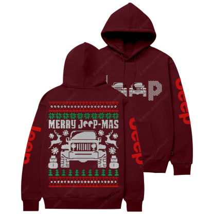Ugly Merry Christmas Buffalo Plaid Jp Casual Hoodie