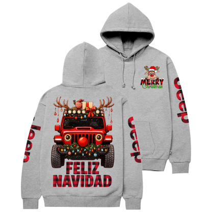 Red Car Christmas  Jp Casual Hoodie
