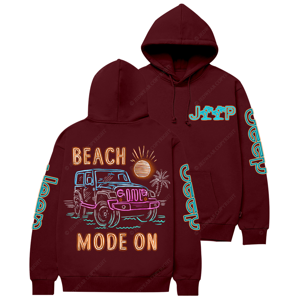 Beach Mode On Jp Casual Hoodie