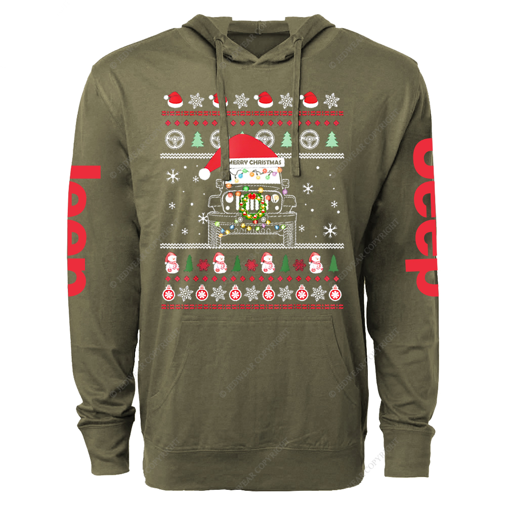 Ugly Merry Christmas  Jp Oversized Lightweight Hoodie   