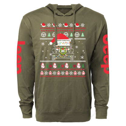 Ugly Merry Christmas  Jp Oversized Lightweight Hoodie   
