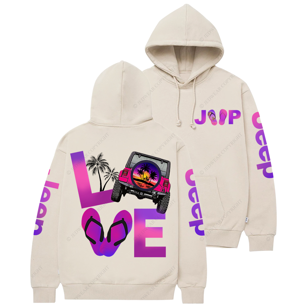 Sunset Palm Tree Colorful Jp Casual Hoodie