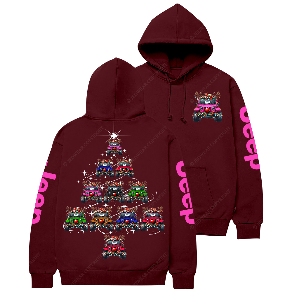 Colorful Lights Merry Christmas Tree Jp Casual Hoodie