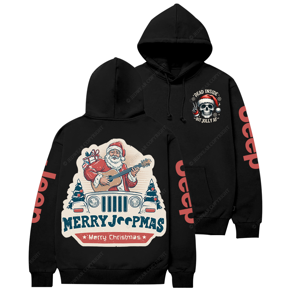 Dead Inside But Jolly Af Merry Christmas Jp Casual Hoodie