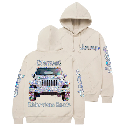 Bling Rhinestone Roads Diamond Jp Casual Hoodie